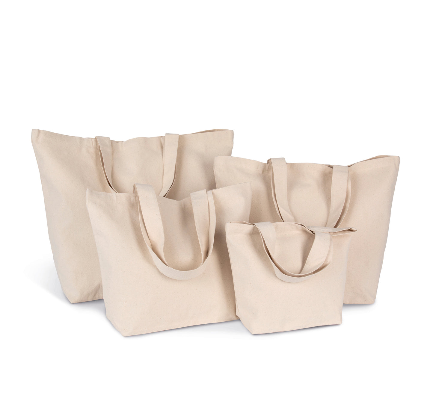 shopper van katoen met grote tekst of tekening