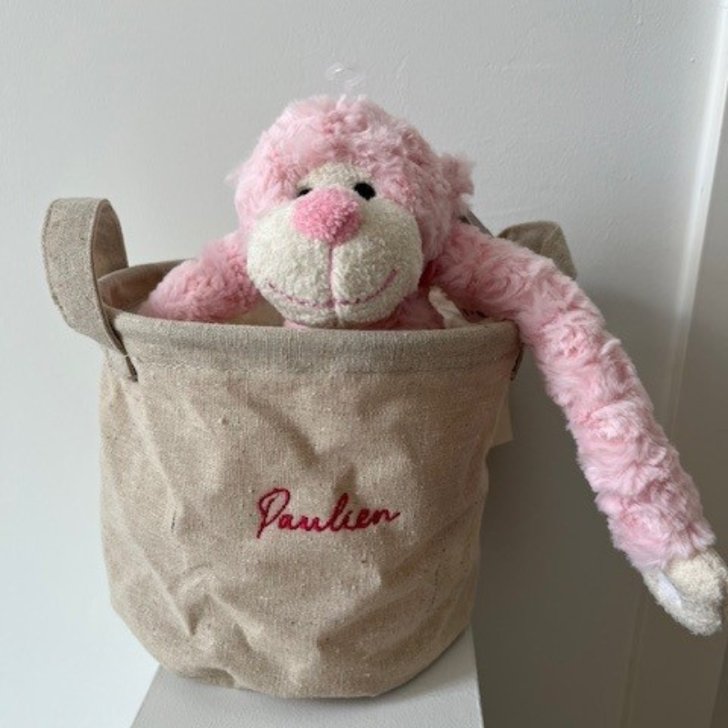 🧺Jute mandje met naam