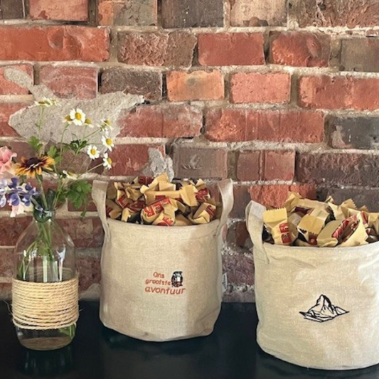 🧺Jute mandje met naam