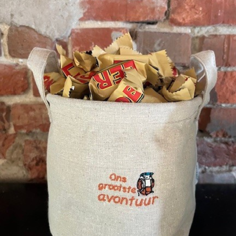 🧺Jute mandje met naam