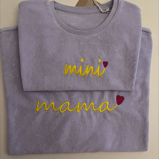 🧵🌞T-shirt in badstof voor kindjes met naam en figuurtje