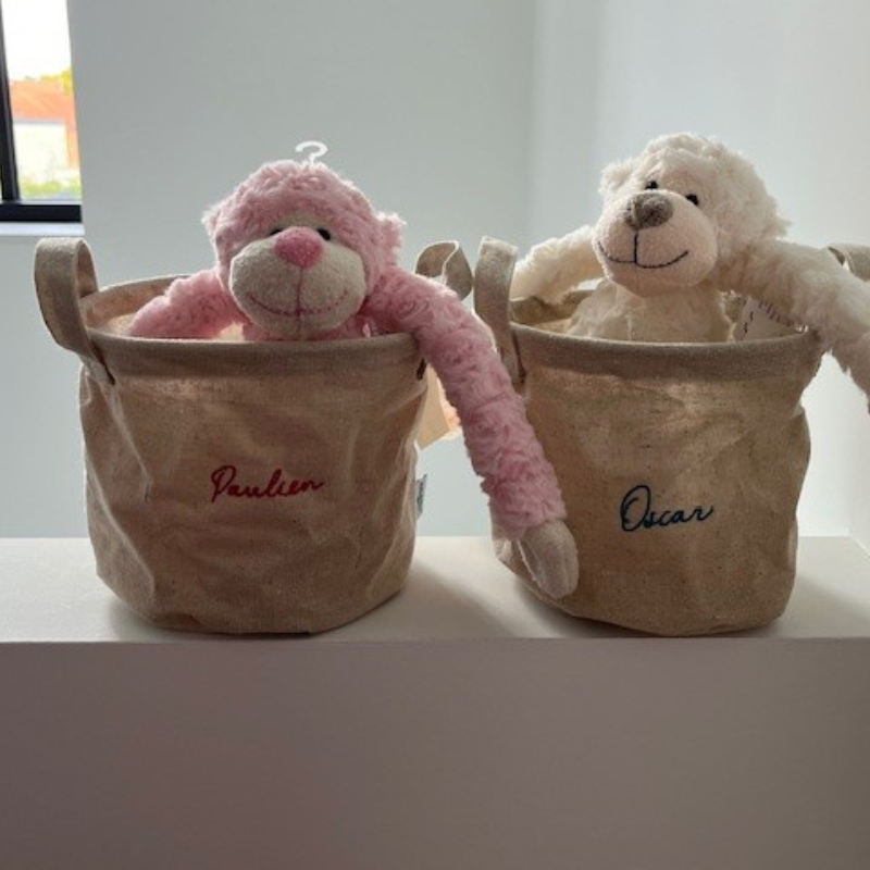 🧺Jute mandje met naam