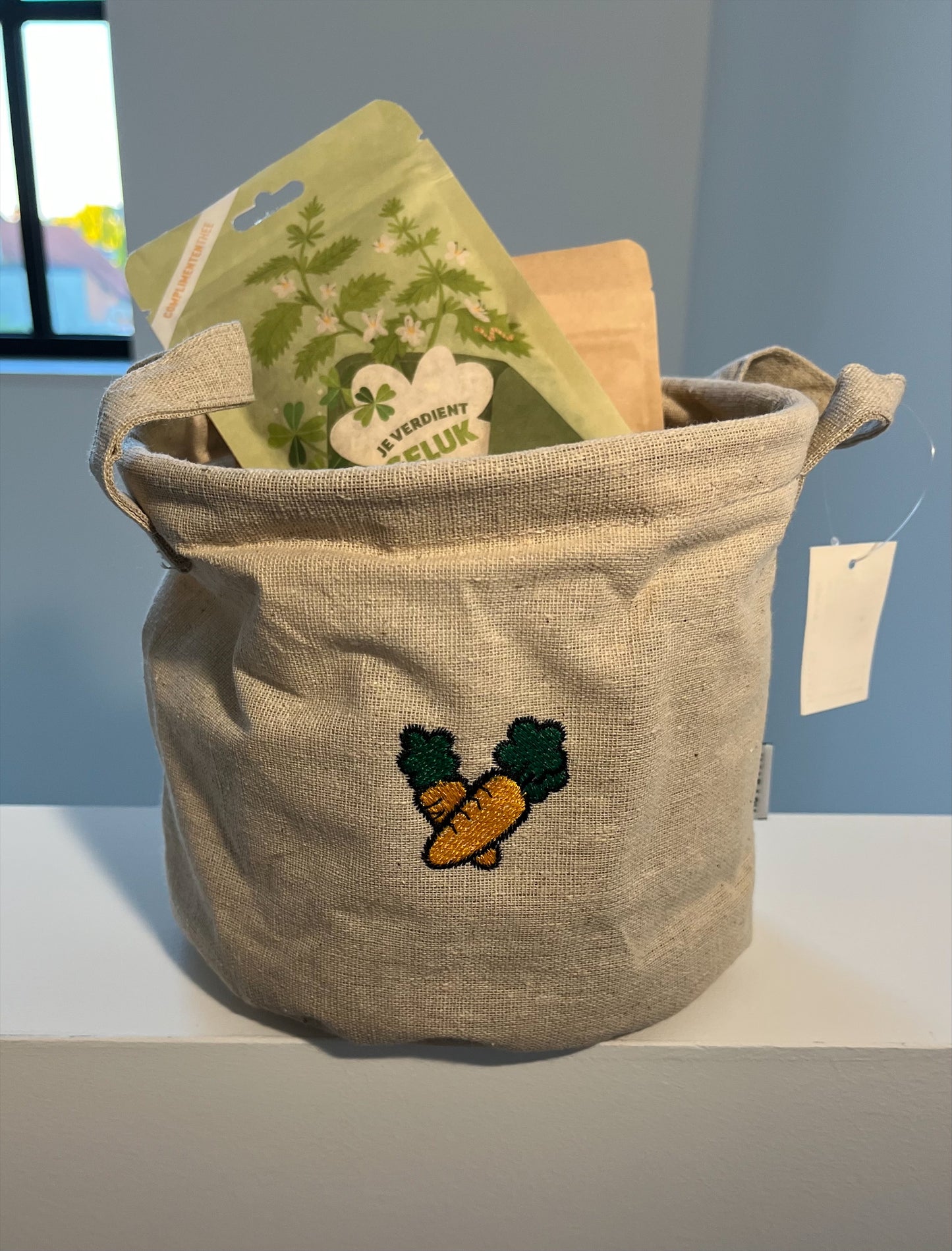 🧺Jute mandje met naam